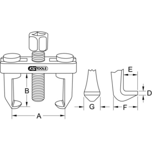 Universal Scheibenwischarm-Abzieher 2-armig