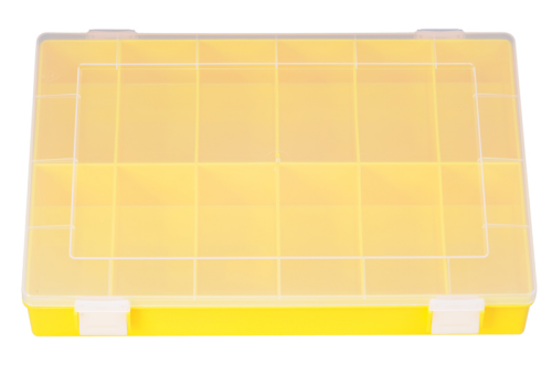Sort-kasten PP-CLASSIC, 12 Fächer,225x335x55 mm, gelb