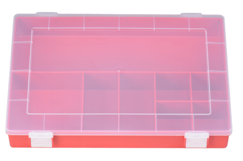 Sort-kasten PP-CLASSIC, 8 Fächer,225x335x55 mm, rot Sort-kasten PP-CLASSIC, 8 Fächer,225x335x55 mm, rot