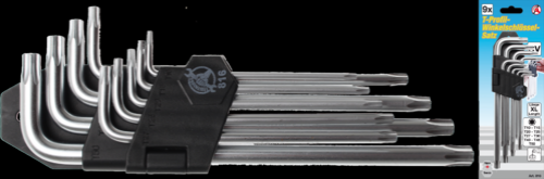 Winkelschlüssel-Satz | lang | T-Profil (für Torx) T10 - T50 | 9-tlg.