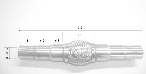 Flexrohr 45-50-55 x 100 x 395