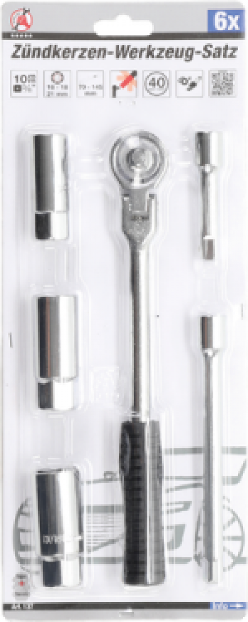 Zündkerzen-Werkzeug-Satz | Antrieb 10 mm (3/8") | 6-tlg.