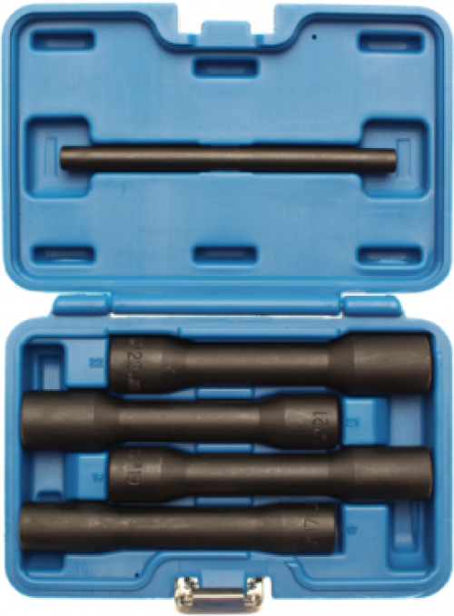 Spezial-Steckschlüssel-Einsatz-Satz / Schraubenausdreher, tief | Antrieb Innenvierkant 12,5 mm (1/2") | SW 17 -22 mm | 5-tlg.