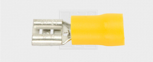 Flachsteckhülse 6,3/4-6mm², gelb