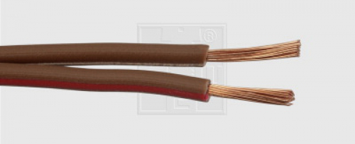 PVC Lautsprecherleitung 2x0,75 mm², braun/rot