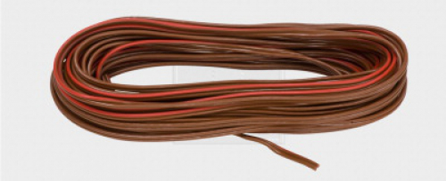 PVC Lautsprecherleitung 2x1,5 mm², braun/rot