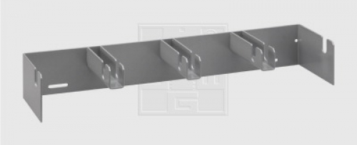 Kabelwandhalter 4-fach leer, Farbe weißaluminium