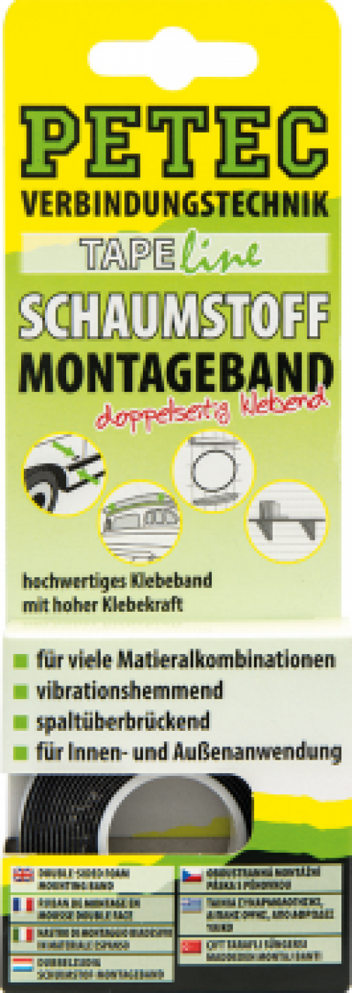 Schaumstoff-Montageband doppelseitig klebend (2 m x 12 mm x 1 mm)
