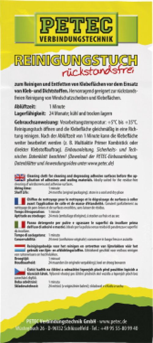 Reinigungstuch rückstandsfrei