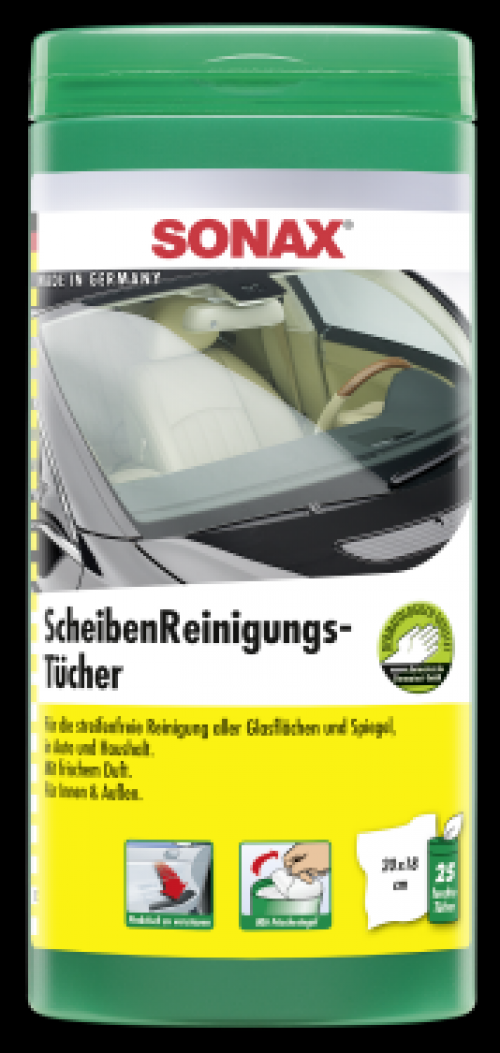 SONAX ScheibenReinigungsTücher Box 25 Stück