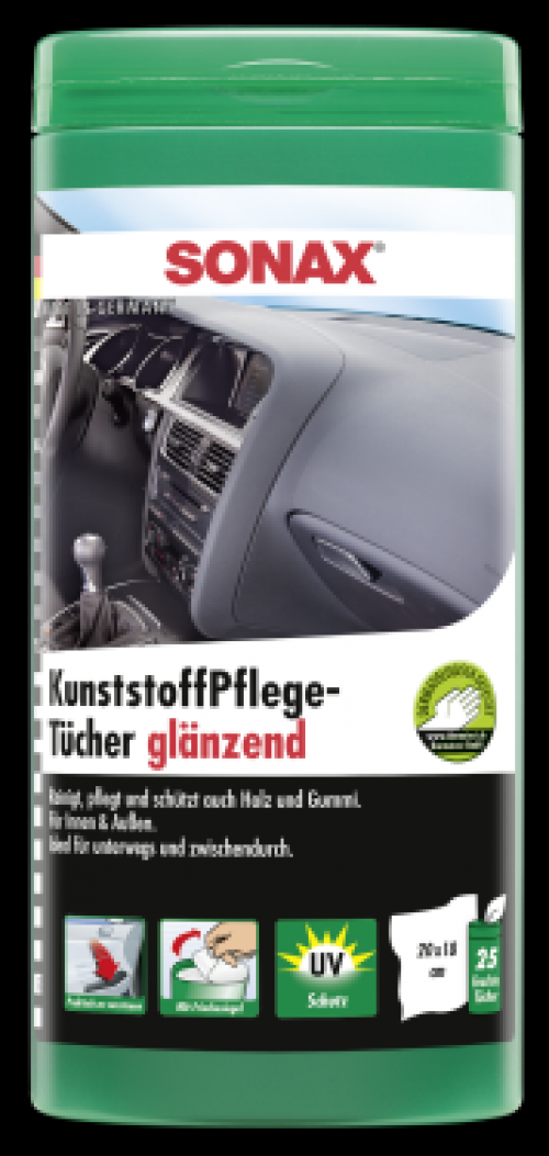 SONAX KunststoffPflegeTücher glänzend Box 25 Stück