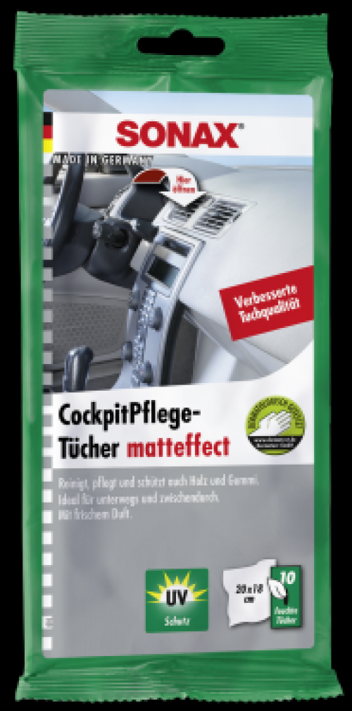 SONAX CockpitPflegeTücher matteffect 10 Stück