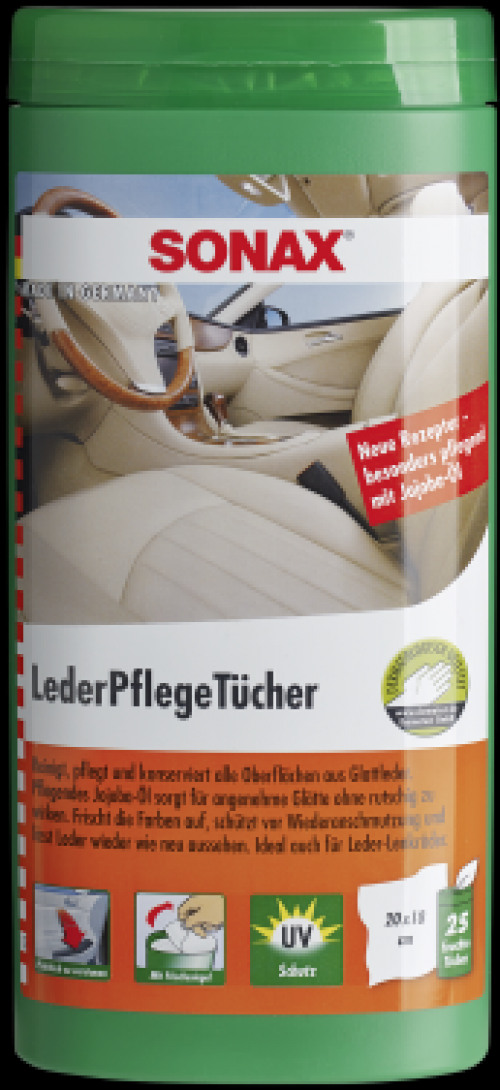 SONAX LederPflegeTücher Box 25 Stück