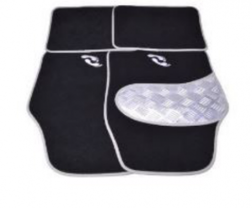 Autoteppich-Set Alu-Look-Pad