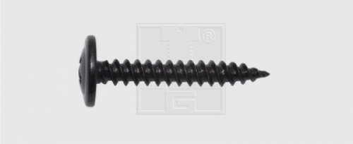 Blechschraube mit Bund 4,8 x 19, schwarz verzinkt