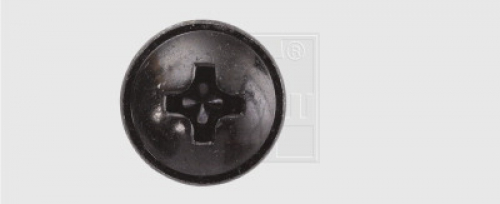 Blechschraube mit Bund 4,8 x 19, schwarz verzinkt