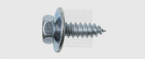 Sechskantblechschraube mit Scheibe 5,5 x 16, verzinkt, DIN 6901