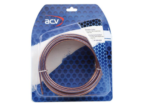 Lautsprecherkabel 2 x 2,50 mm transparent / blau 10 Meter