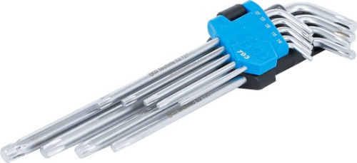 Winkelschlüssel-Satz | extra lang | T-Profil (für Torx) T10 - T50 | 9-tlg.