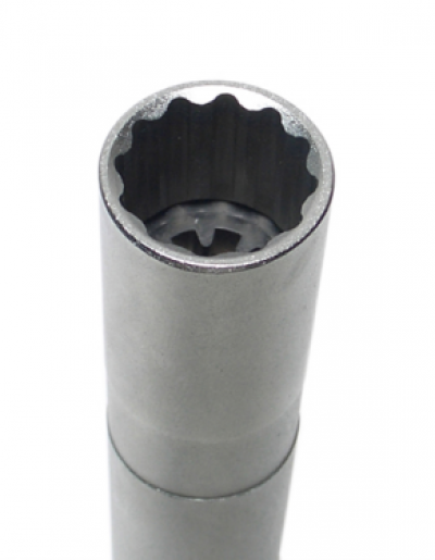 Zündkerzen-Einsatz mit Magnet, Zwölfkant, lang | Antrieb Innenvierkant 10 mm (3/8") | SW 14 mm