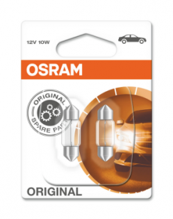 OSRAM Original C10W 12V 31mm Soffitte Doppelblister