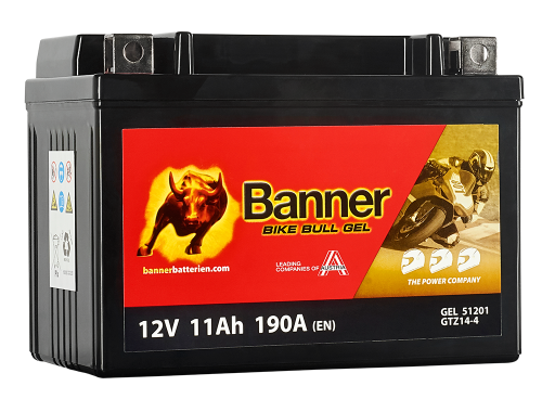 Bike Bull - GEL Motorradbatterie GT12A-4 12V 10Ah 180EN L150 x B87 x H106 Bike Bull - GEL Motorradbatterie GT12A-4 12V 10Ah 180EN L150 x B87 x H106