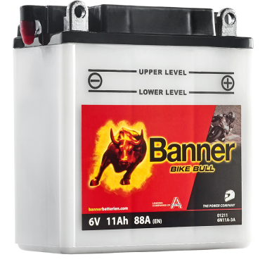 Bike Bull - Motorradbatterie 6V 11Ah L122 x B62 x H132 Bike Bull - Motorradbatterie 6V 11Ah L122 x B62 x H132