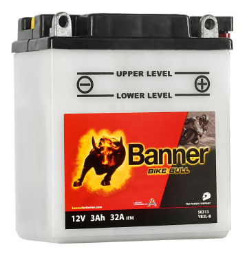 Bike Bull - Motorradbatterie inkl. Säure YB3L-B 12V 3Ah L98 x B56 x H110 Bike Bull - Motorradbatterie inkl. Säure YB3L-B 12V 3Ah L98 x B56 x H110