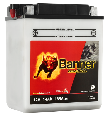 Bike Bull - Motorradbatterie inkl. Säure YB14-A2 12V 14Ah L134 x B89 x H166