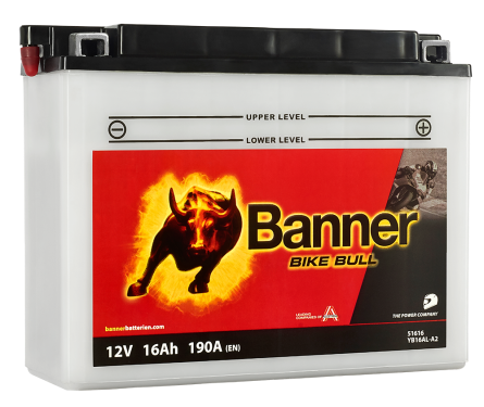 Bike Bull - Motorradbatterie inkl. Säure YB16AL-A2 12V 16Ah L207 x B71 x H164 Bike Bull - Motorradbatterie inkl. Säure YB16AL-A2 12V 16Ah L207 x B71 x H164