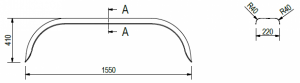 Kotflügel TRV 22155, D 2220, B 220/S 1550 mm