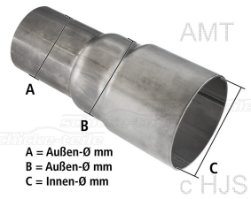 Stufenrohrverbinder 48-50-55, Universal