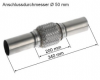 Flexrohrverbinder Ø50mm mit Anschlußrohr
