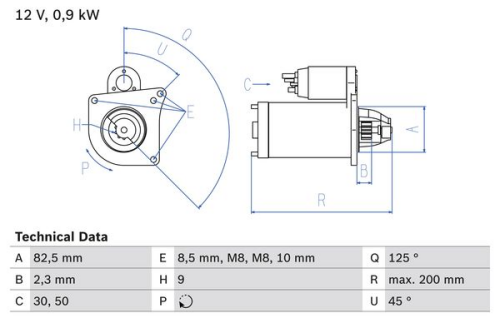 Starter AT Seat Cord./VW Lupo/Pol 0,9kW