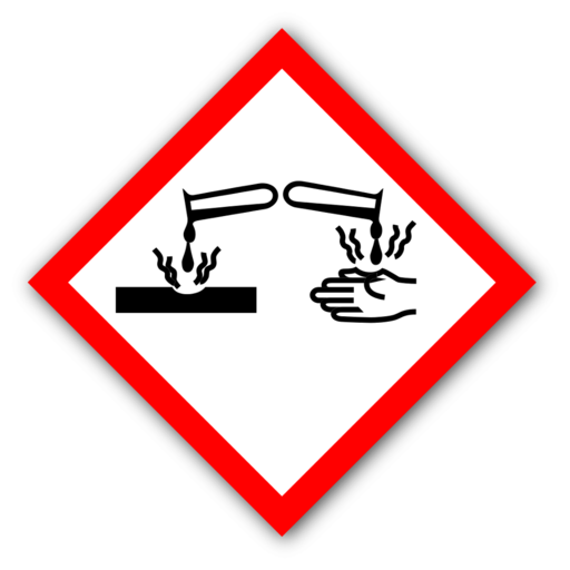 Verursacht Verätzungen auf der Haut und Augenschäden
Kann gegenüber Metallen korrosiv sein