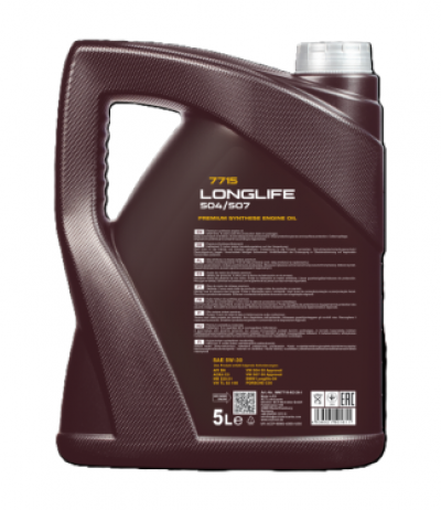 MANNOL 7715 Longlife 504⁄507 | 5 Liter MANNOL 7715 Longlife 504⁄507 | 5 Liter
