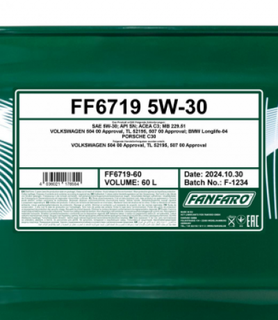 FANFARO 6719 5W-30 | 60 FANFARO 6719 5W-30 | 60