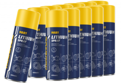 12x Mannol 9881 Lithium Spray - 400ml 12x Mannol 9881 Lithium Spray - 400ml